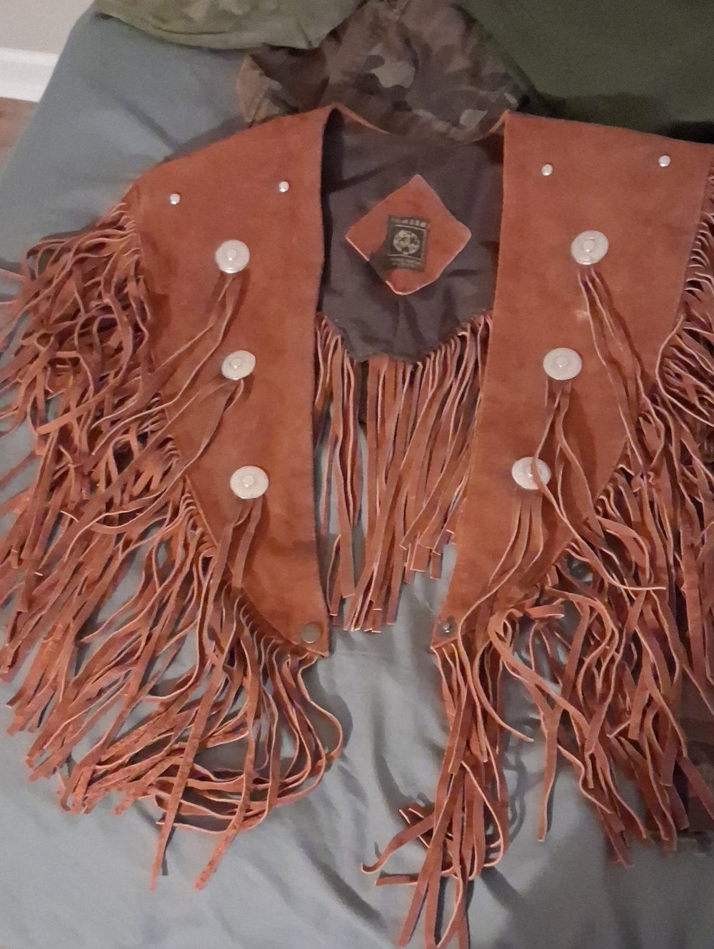 Fringed Suede Vest - Brown Boho Western Style